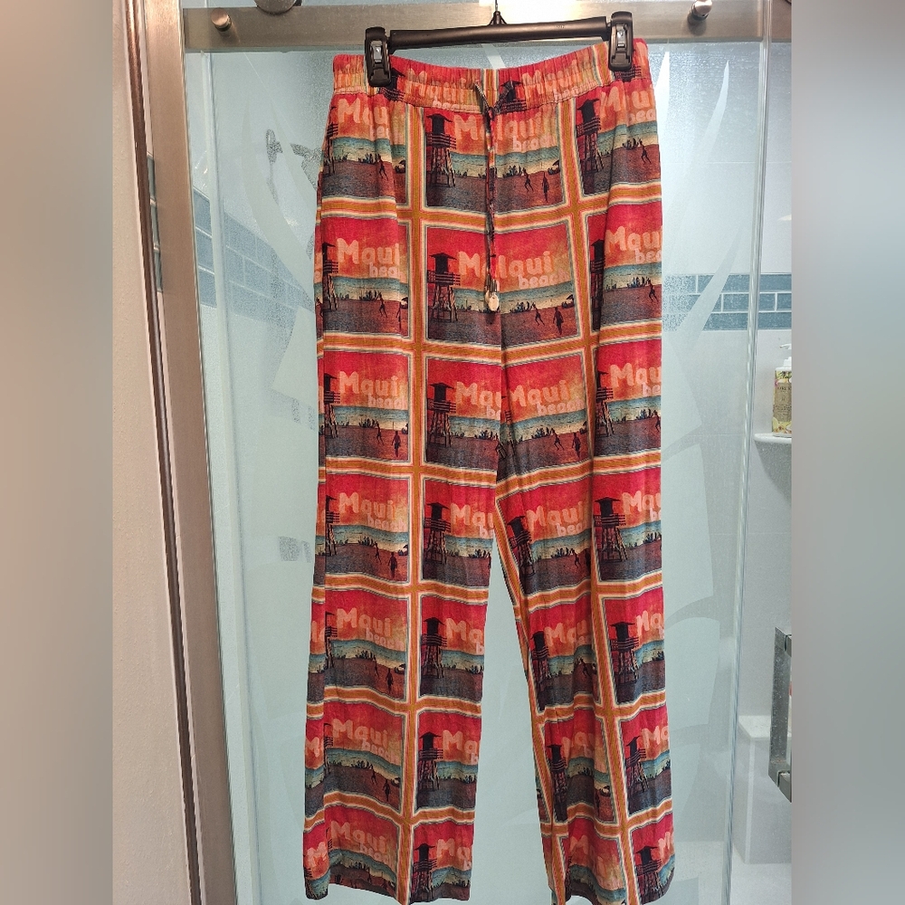 C&C California Red & Teal Maui Graphic Lounge Pants